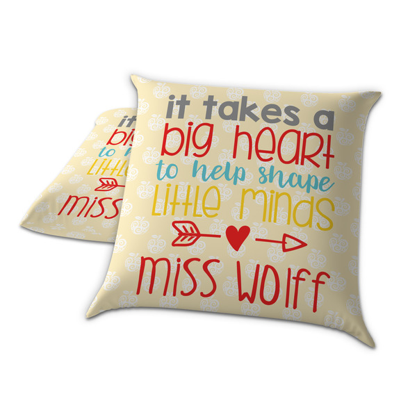 Teacher Quote Decorative Pillow Case - TWO