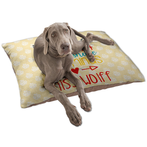 Teacher Quote Dog Bed - Large LIFESTYLE