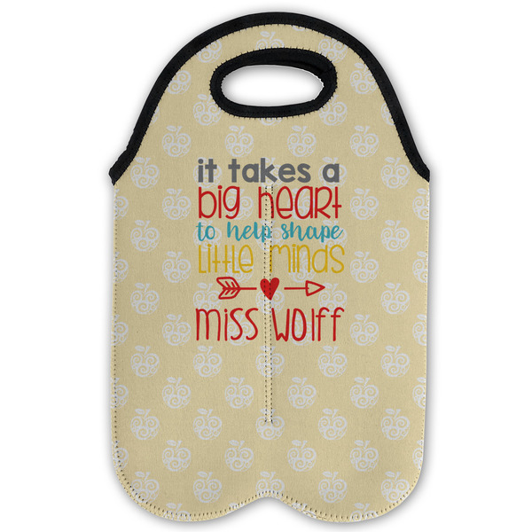 Teacher Quote Double Wine Tote - Flat (new)