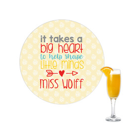 Teacher Gift Printed Drink Topper - 2.15" (Personalized)