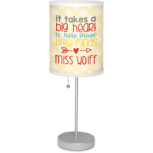 Custom Teacher Gift 7" Drum Lamp with Shade Linen (Personalized)