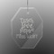 Teacher Quote Engraved Glass Ornaments - Octagon