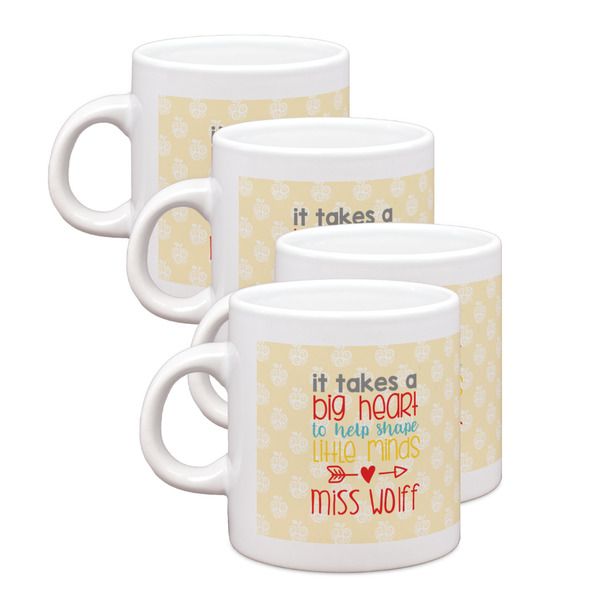Custom Teacher Gift Single Shot Espresso Cups - Set of 4 (Personalized)