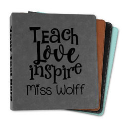 Teacher Quote Leather Binder - 1" (Personalized)