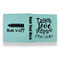 Teacher Quote Leather Binder - 1" - Teal - Back Spine Front View