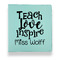 Teacher Quote Leather Binders - 1" - Teal - Front View
