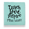 Teacher Gift Leather Binder - 1" - Teal (Personalized)