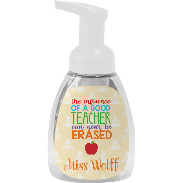 Custom Teacher Gift Foam Soap Bottle - White (Personalized)