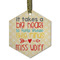 Teacher Quote Frosted Glass Ornament - Hexagon