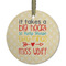 Teacher Quote Frosted Glass Ornament - Round