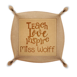 Teacher Quote Genuine Leather Valet Tray (Personalized)