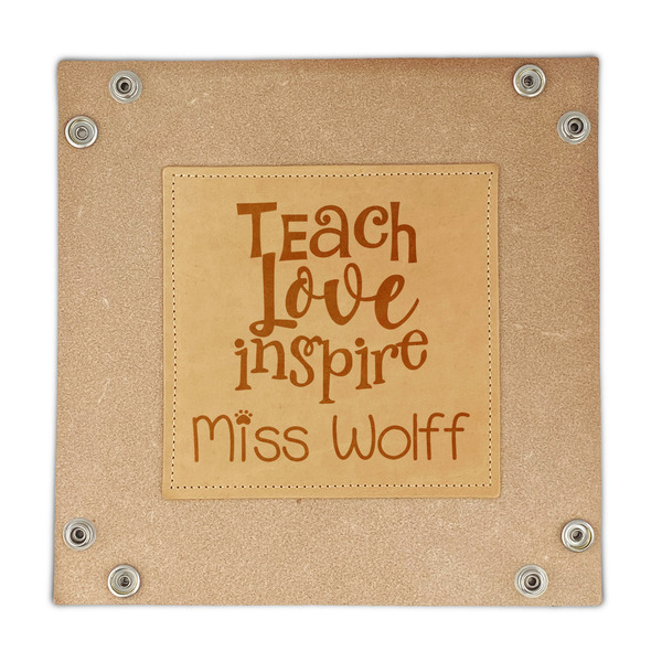 Teacher Quote Genuine Leather Valet Trays - FRONT