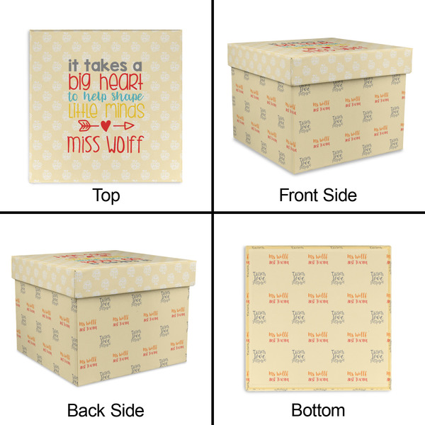 Teacher Quote Gift Boxes with Lid - Canvas Wrapped - Medium - Approval