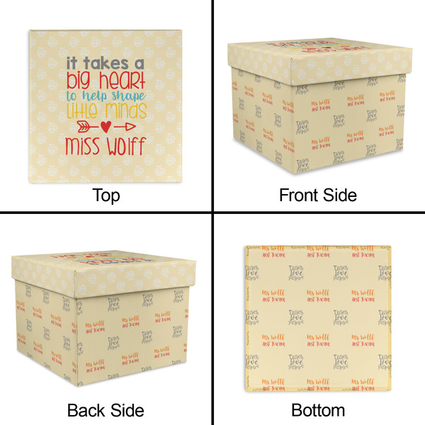 Teacher Quote Gift Boxes with Lid - Canvas Wrapped - Small - Approval