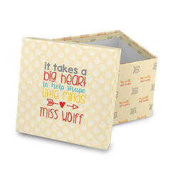 Teacher Gift Gift Box with Lid - Canvas Wrapped (Personalized)