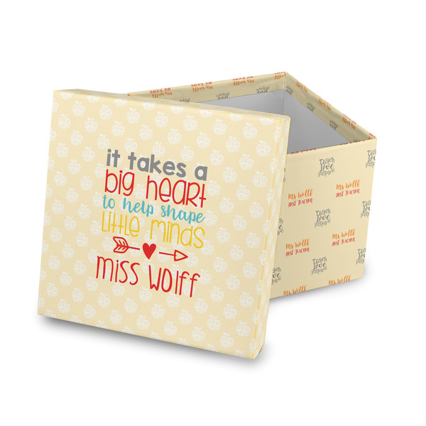 Custom Teacher Gift Gift Box with Lid - Canvas Wrapped (Personalized)