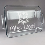 Teacher Gift Glass Baking Dish - 13in x 9in (Personalized)