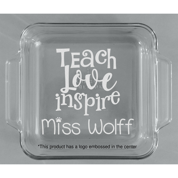 Teacher Quote Glass Cake Dish - APPROVAL (8x8)