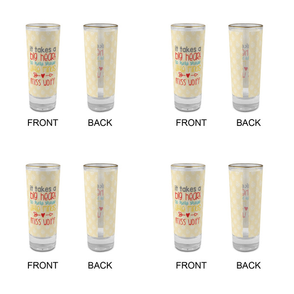 Teacher Quote Glass Shot Glass - 2 oz - Set of 4 - APPROVAL
