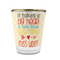 Teacher Quote Glass Shot Glass - With gold rim - FRONT