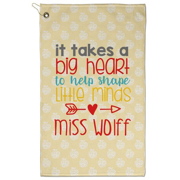 Custom Teacher Gift Golf Towel - Poly-Cotton Blend - Large (Personalized)