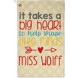 Teacher Gift Golf Towel - Poly-Cotton Blend - Small (Personalized)