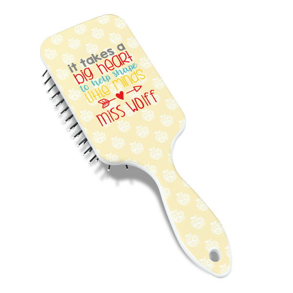Teacher Quote Hair Brush - Angle View