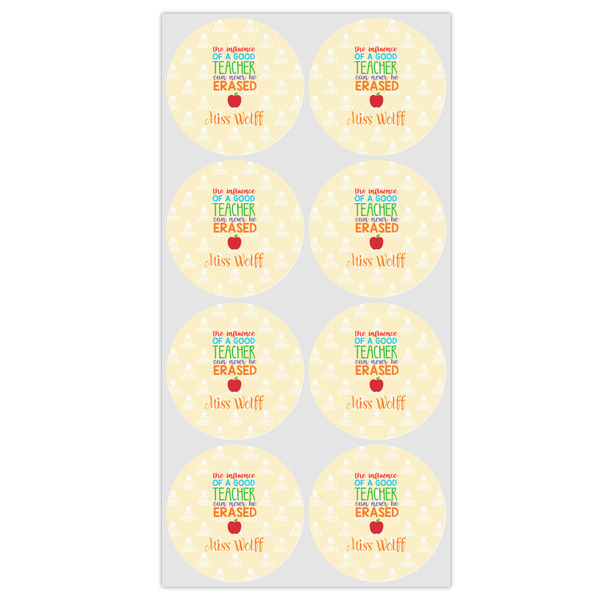 Teacher Quote Icing Circle - Medium - Set of 8