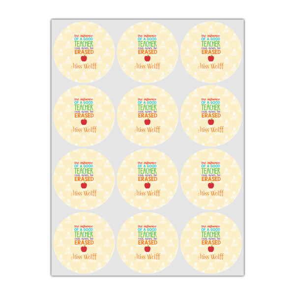 Teacher Quote Icing Circle - Small - Set of 12