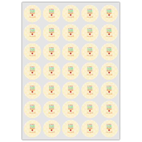 Teacher Quote Icing Circle - XSmall - Set of 35