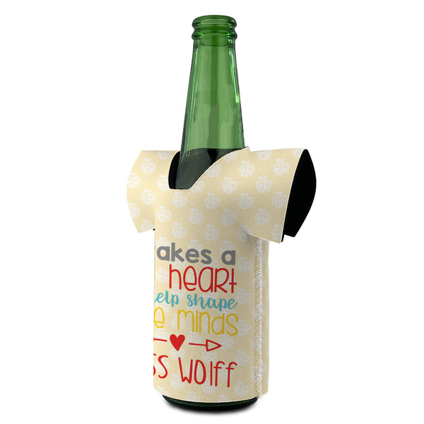 Teacher Quote Jersey Bottle Cooler - ANGLE (on bottle)