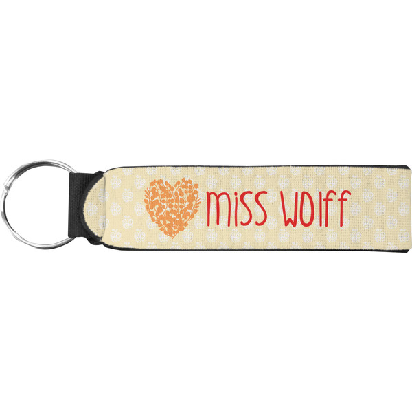 Custom Teacher Gift Neoprene Keychain Fob (Personalized)