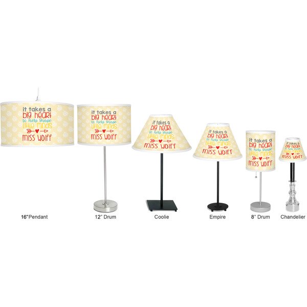 Teacher Quote Lamp Full View Size Comparison