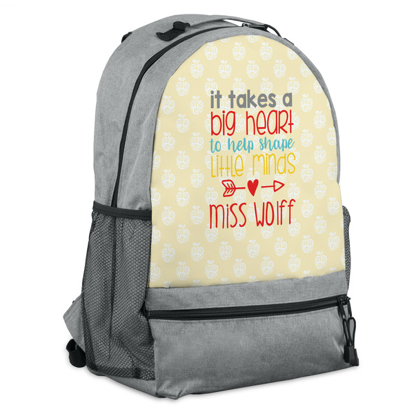 Custom Teacher Gift Backpack - Gray (Personalized)