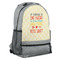 Teacher Quote Large Backpack - Gray - Angled View