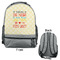 Teacher Quote Large Backpack - Gray - Front & Back View