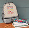 Teacher Quote Large Backpack - Gray - On Desk