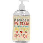 Teacher Gift Plastic Soap / Lotion Dispenser - 16 oz - Large - White (Personalized)