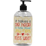 Teacher Gift Plastic Soap / Lotion Dispenser - 16 oz - Large - Black (Personalized)