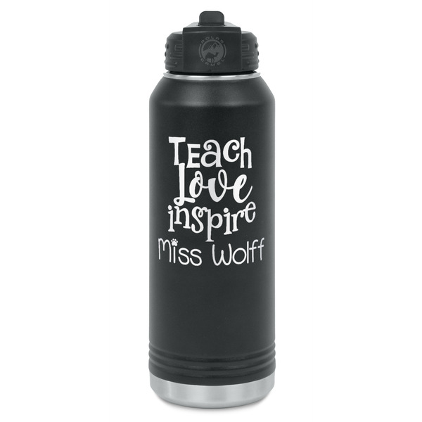 Custom Teacher Gift Water Bottle - Laser Engraved - Single-Sided (Personalized)