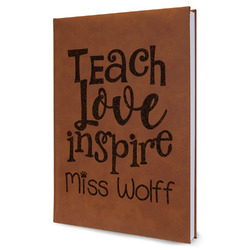 Teacher Quote Leather Sketchbook (Personalized)