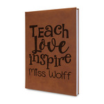 Teacher Gift Leather Sketchbook - Small - Single-Sided (Personalized)