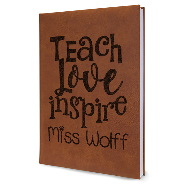 Custom Teacher Gift Leatherette Journal - Large - Single-Sided (Personalized)