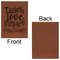Teacher Quote Leatherette Journal - Large - Single Sided - Front & Back View
