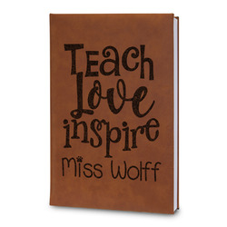 Teacher Gift Leatherette Journal - Large - Double-Sided (Personalized)