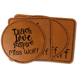 Teacher Gift Faux Leather Iron On Patch (Personalized)