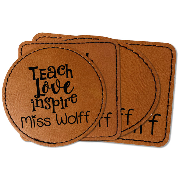 Custom Teacher Gift Faux Leather Iron On Patch (Personalized)