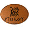 Teacher Quote Leatherette Patches - Oval