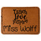 Teacher Gift Faux Leather Iron On Patch - Rectangle (Personalized)