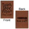 Teacher Quote Leatherette Sketchbooks - Large - Double Sided - Front & Back View